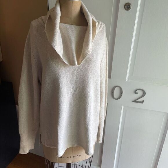 DKNY | cozy cream cowl neck sweater XL - Picture 9 of 10